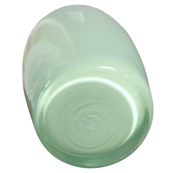 Poland 16" Tall Hand Blown Glass Vase Mint Green Contemporary Minimalist - Picture 6 of 6
